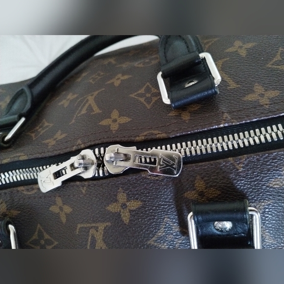 LOUIS VUITTON Keepall Bandouliere 55 Travel Duffle Bag Monogram Macassar . - Picture 5 of 14